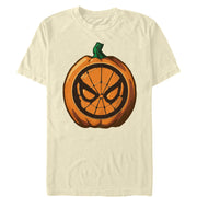 Men's Marvel Halloween Spider-Man Mask Pumpkin  Adult T-Shirt