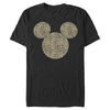 Men's Mickey & Friends Cheetah Print Mickey Mouse Logo  Adult T-Shirt