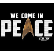 Men's Star Trek: Discovery We Come in Peace  Adult Pull Over Hoodie