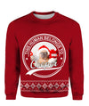 Personalized This human belongs to Dogs Christmas Sweater