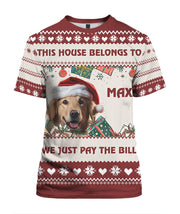 This House Belongs to My Dogs Photo Christmas Ugly Sweater